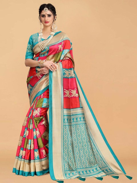 

DIVASTRI Women Turquoise Blue Sarees