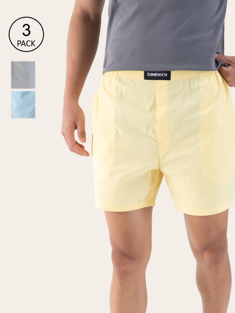 

DAMENSCH Men Pack Of 3 Breeze Ultra-Light Boxers, Multi