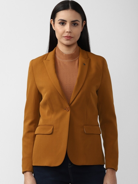 

Van Heusen Woman Women Brown Single-Breasted Blazer