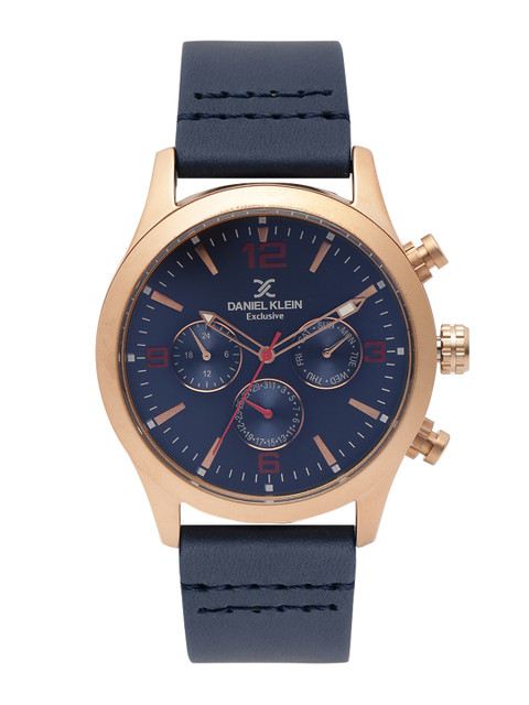 

Daniel Klein Exclusive Men Navy Multifunction Dial Watch DK11117-4, Navy blue