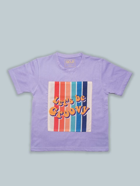 

GOJI Kids Lavender Dyed Dyed Henley Neck T-shirt