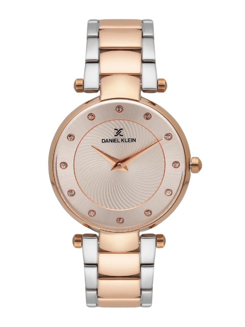 

Daniel Klein Premium Women Silver-Toned Stone-Studded Dial Watch DK11219-5