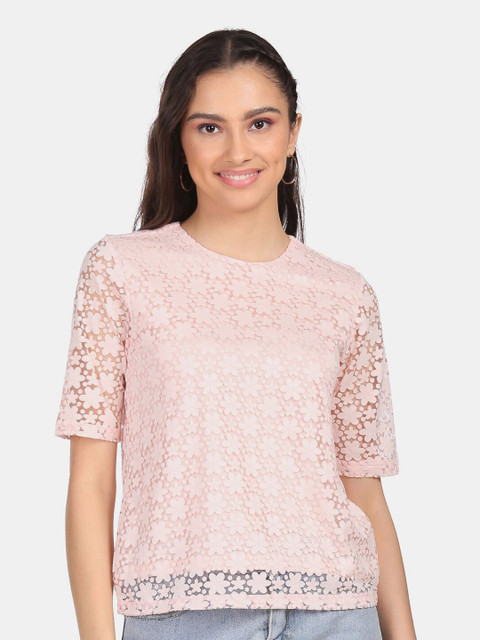 

Sugr Women Pink Patterned Top