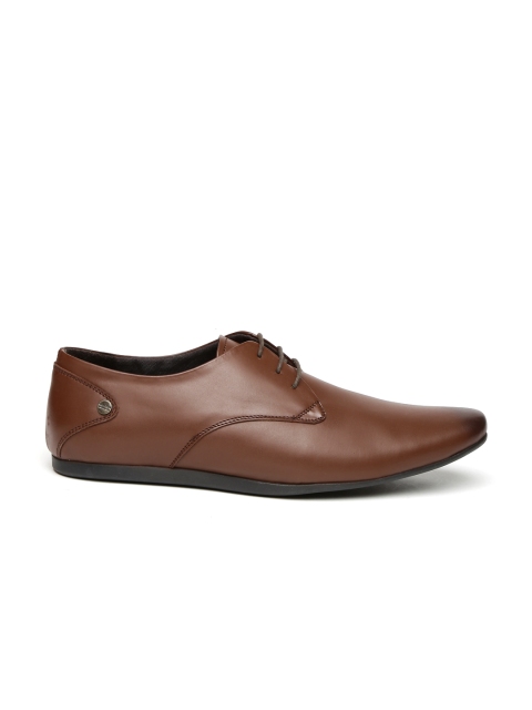 

Carlton London Men Brown Leather Derby Shoes