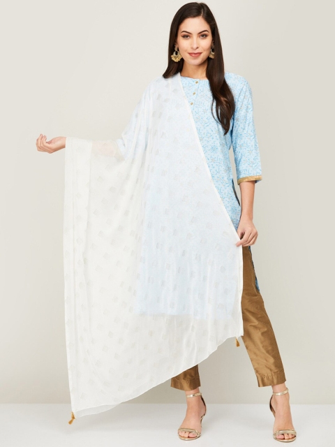 

Melange by Lifestyle Women White Dupatta