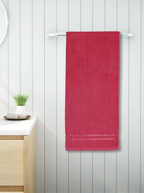 

Welspun Red Quick Dry 380 GSM Cotton Bath Towel