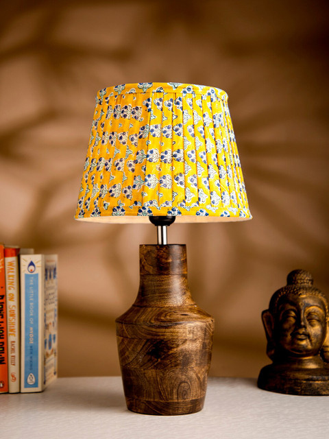 

green girgit Brown Table Lamp With Shade