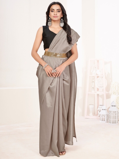 

SHOPGARB Women Grey Sarees