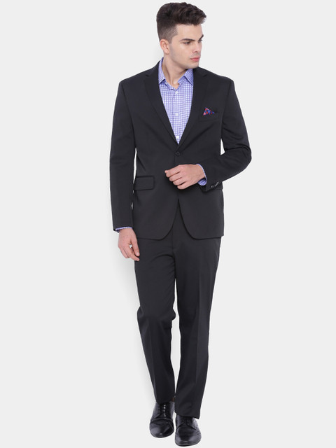 

SUITLTD Men Black Single-Breasted Regular Fit Formal Suit