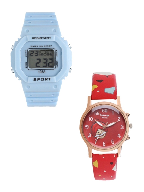 

Fantasy World Unisex Kids Grey Dial & Blue Straps Analogue Watch FW-198A-BL-021-CH-CP5