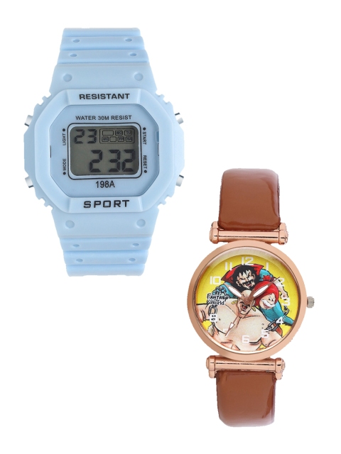 

Fantasy World Unisex Kids Grey Dial & Blue Straps Analogue Watch FW-198A-BL-021-CH-CP3