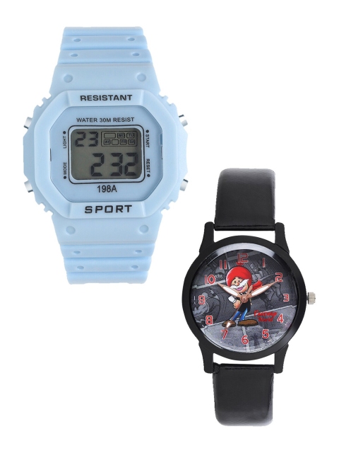 

Fantasy World Unisex Kids Grey Dial & Blue Straps Analogue and Digital Watch FW-198A-BL-022-CH-BK1