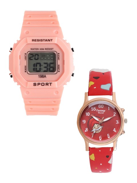 

Fantasy World Unisex Kids Grey Dial & Orange Straps Analogue and Digital Watch FW-198A-OR-021-CH-CP5