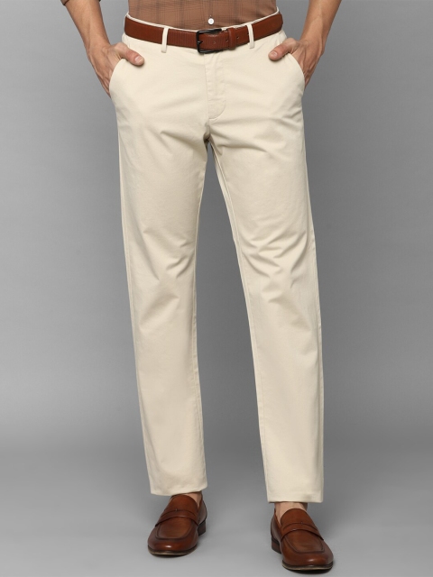 

Allen Solly Men Beige Textured Trousers