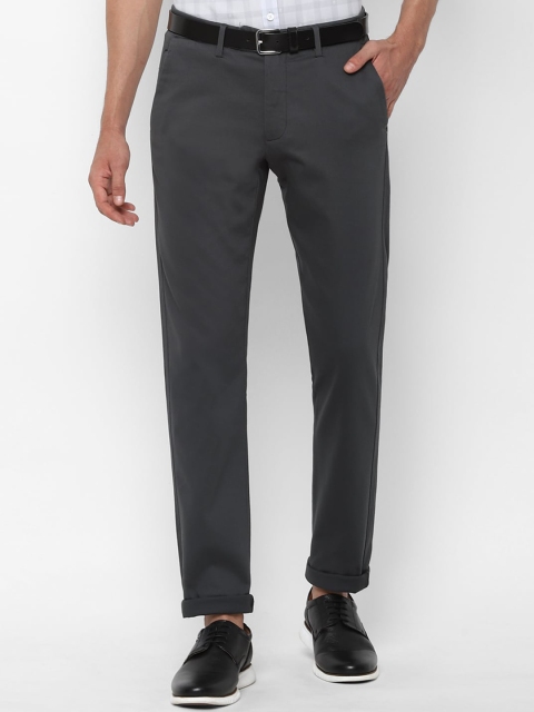

Allen Solly Men Grey Solid Slim Fit Trousers