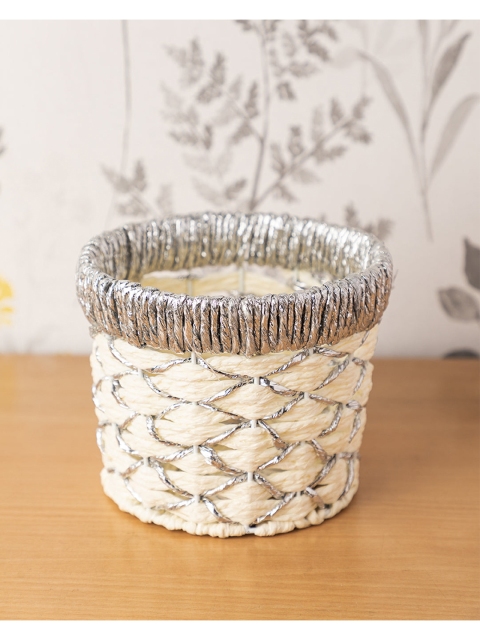 

MARKET99 Cream-Coloured 1 Pc Round Basket