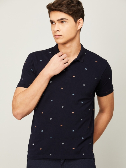 

Fame Forever by Lifestyle Men Navy Blue Polo Collar T-shirt