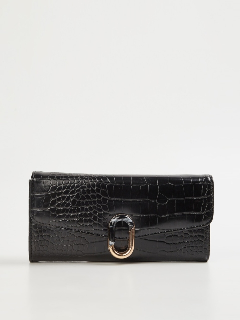 

Ginger by Lifestyle Black Textured Structured Sling Bag