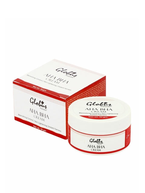 

Globus naturals AHA BHA Cream for Glowing Skin, Smooth Texture & Blemish Control 50 gm, Red