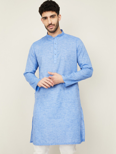

Melange by Lifestyle Men Blue Thread Work Kurta
