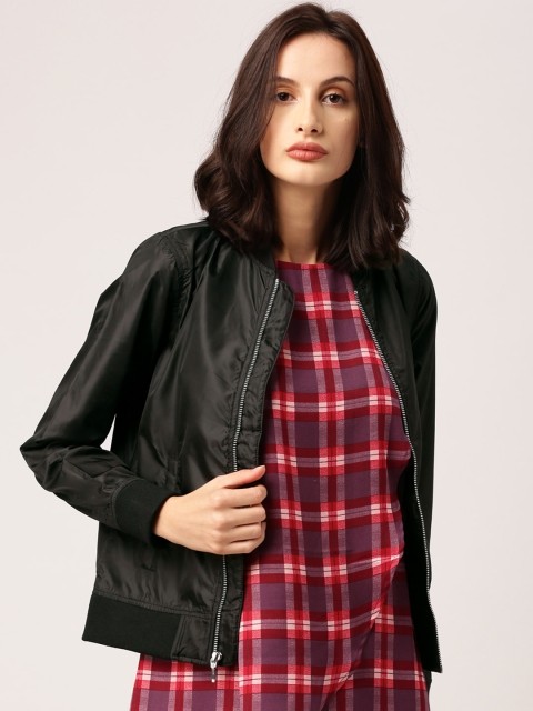 

all about you Women Black Solid Bomber Jacket