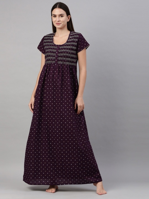 

GOLDSTROMS Magenta Printed Maxi Nightdress