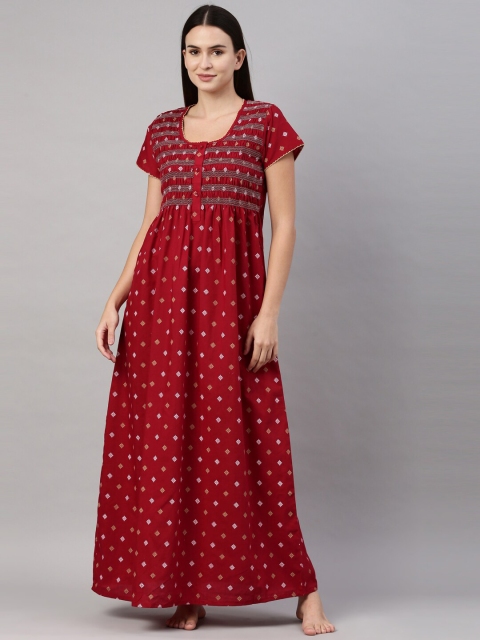 

GOLDSTROMS Red Printed Maxi Nightdress