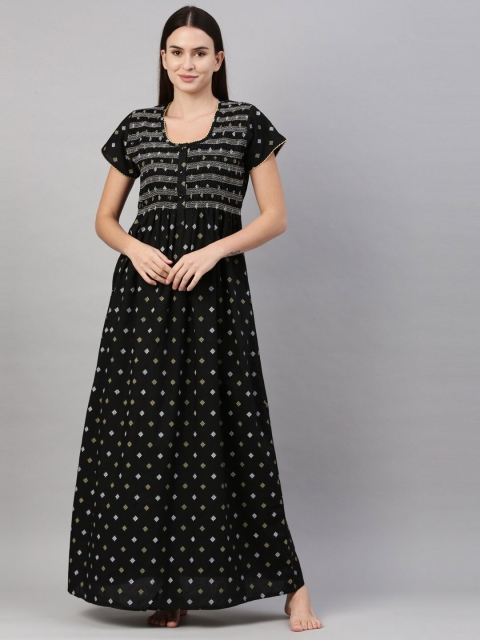 

GOLDSTROMS Green Printed Maxi Nightdress
