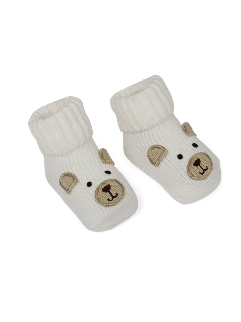 

Baby Moo Infants Off-White Textured Organic Cotton Booties