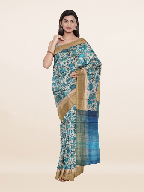 

Pothys Grey & Blue Paisley Zari Art Silk Saree