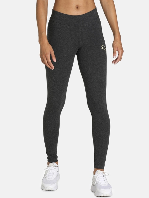 

Puma Women Grey Puma Cat Printed Slim Fit Tights