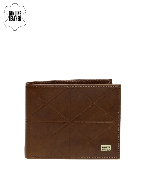 

Flying Machine Men Brown Genuine Leather Wallet
