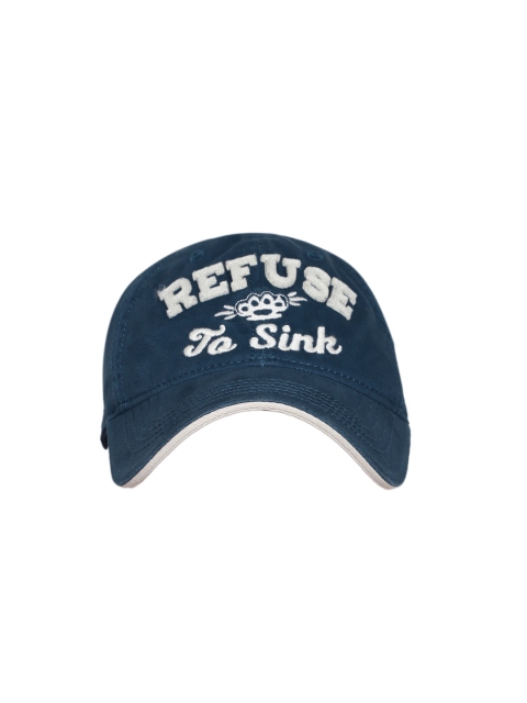 

Flying Machine Men Navy Cap with Applique Detail, Navy blue