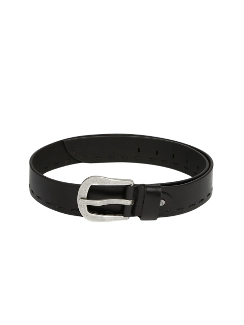 

Flying Machine Men Black Leather Belt