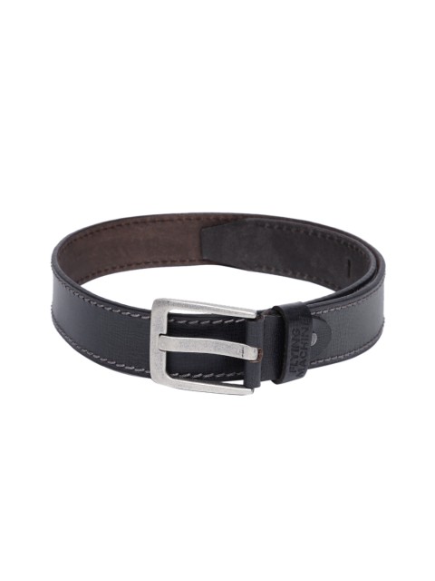 

Flying Machine Men Navy Leather Belt, Navy blue