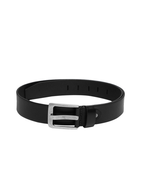 

Flying Machine Men Black Leather Belt