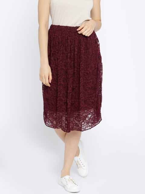 

ALCOTT Burgundy Lace Skirt