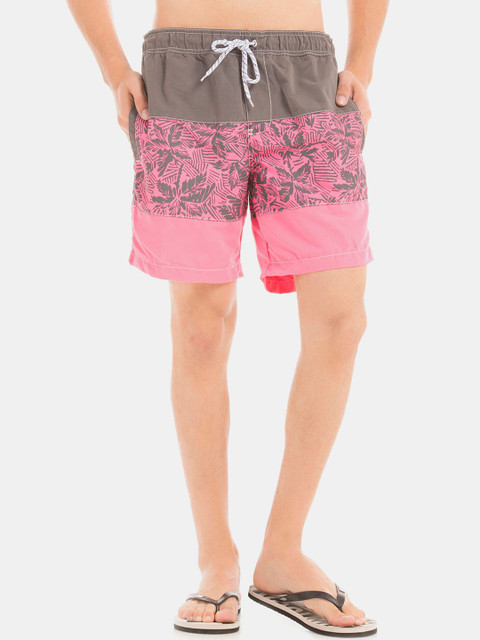

Aeropostale Men Pink Floral Printed Shorts