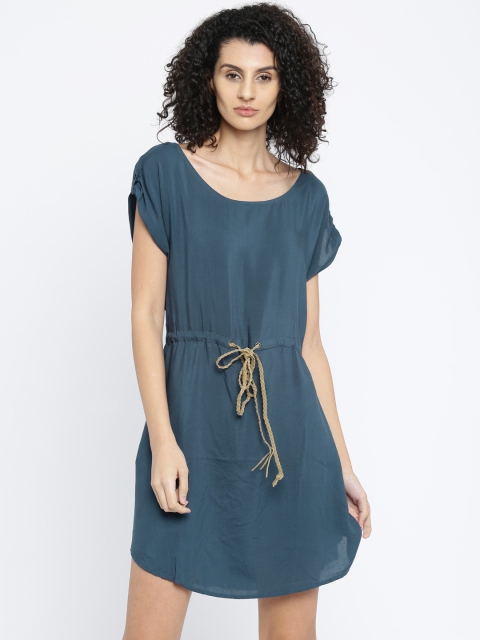 

ALCOTT Women Blue Solid A-Line Dress