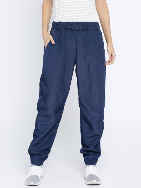 

ALCOTT Women Navy Blue Solid Jogger Trousers