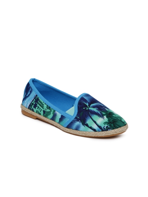 

ALCOTT Women Blue Printed PB CON RICAMO Espadrilles