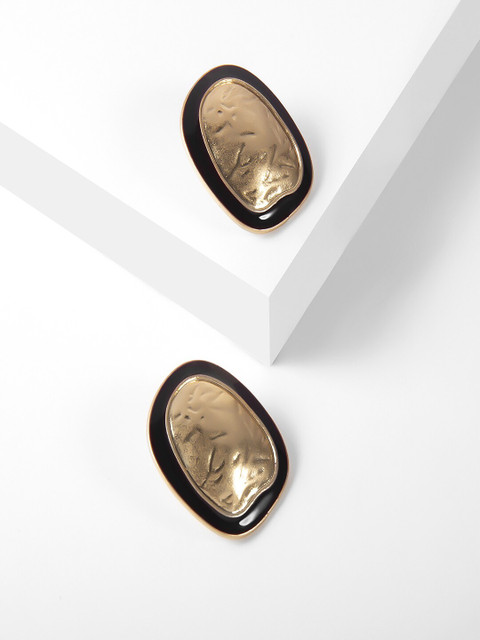 

AQUASTREET Gold-Plated Abstract Big Stud Earrings