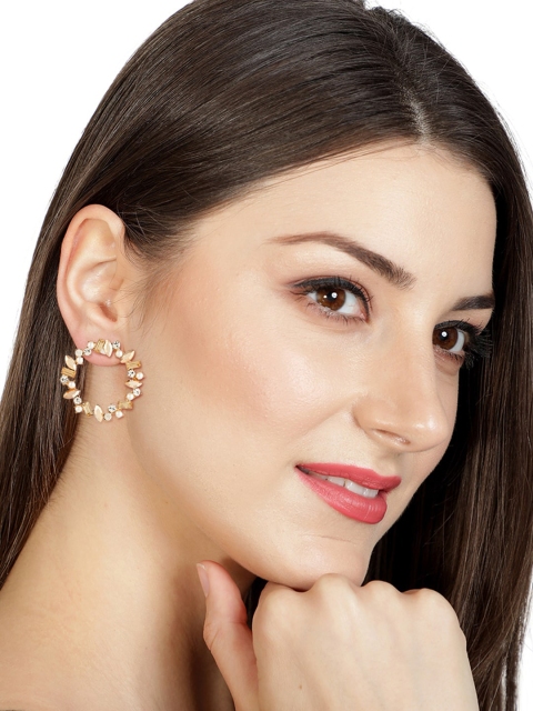 

AQUASTREET Champagne Crystal Round Drop Earrings