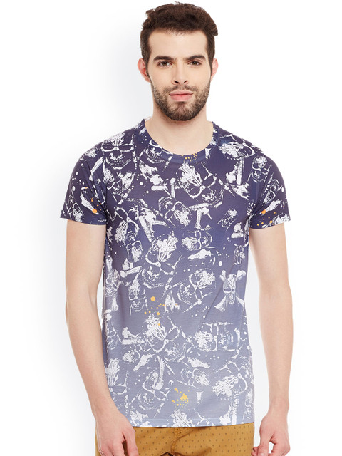 

Disney by Wear Your Mind Men Blue & White Printed T-shirt