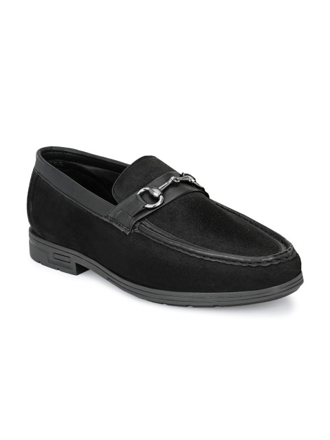 

AfroJack Men Black Textured Loafers