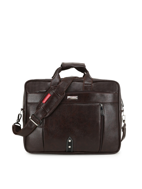 

ADAMSON Men Brown Colourblocked Laptop Bag