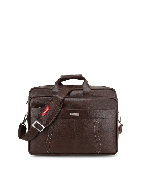 

ADAMSON Men Brown Colourblocked Laptop Bag