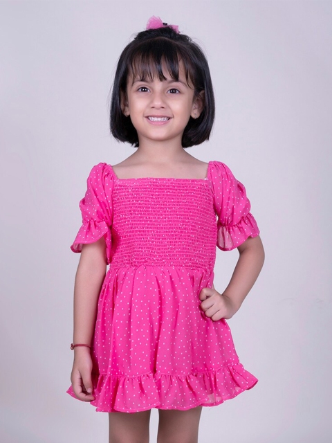 

Jungleebilli Pink Georgette Dress