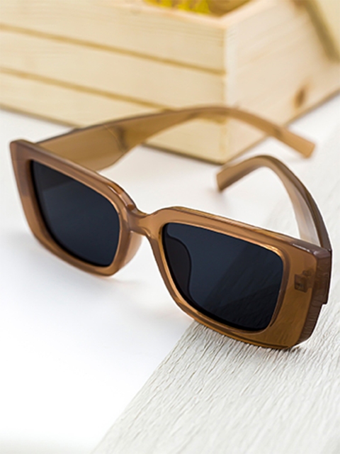 

Bellofox Women Black Lens & Brown Wayfarer Sunglasses