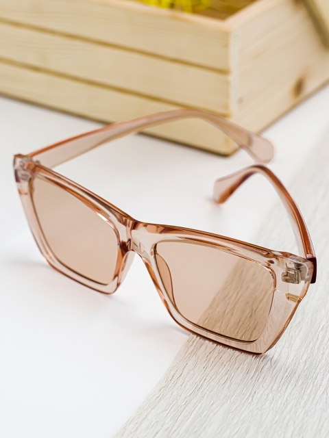 

Bellofox Women Pink Lens & Pink Wayfarer Sunglasses, Peach